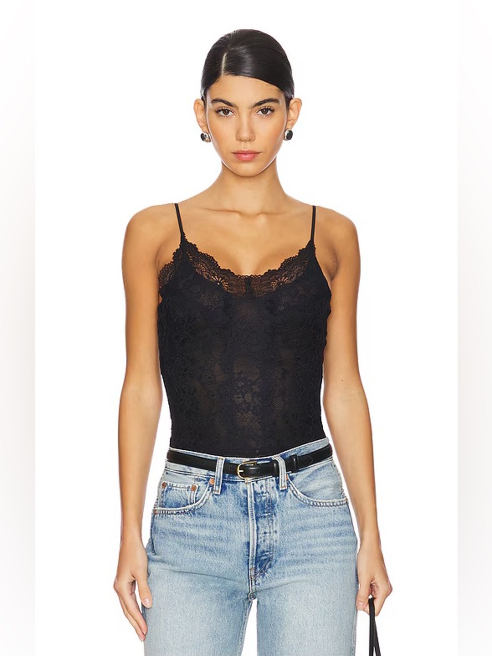 ALLSAINTS • Monica Lace Bodysuit in Black